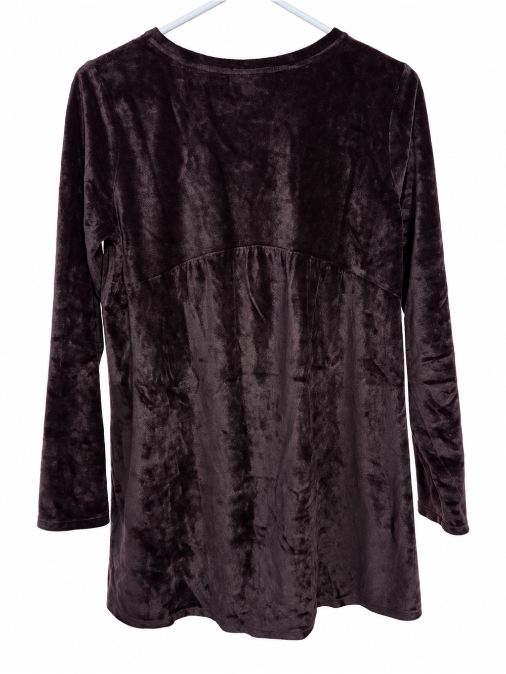 Pure Jill J.Jill Small Brown Velour Pima Cotton Shirred Back Tunic - Picture 4 of 7